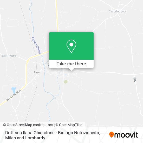 Dott.ssa Ilaria Ghiandone - Biologa Nutrizionista map