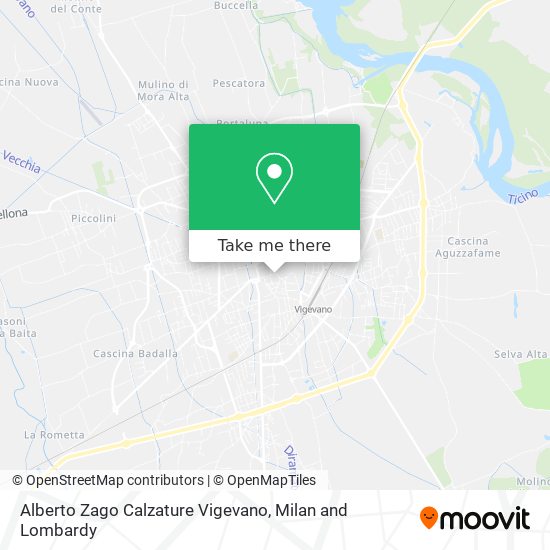 Alberto Zago Calzature Vigevano map