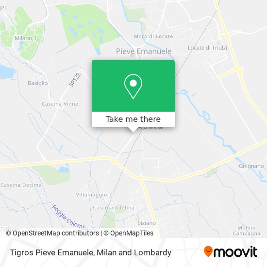 Tigros Pieve Emanuele map