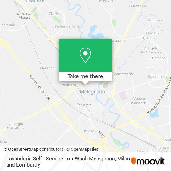 Lavanderia Self - Service Top Wash Melegnano map
