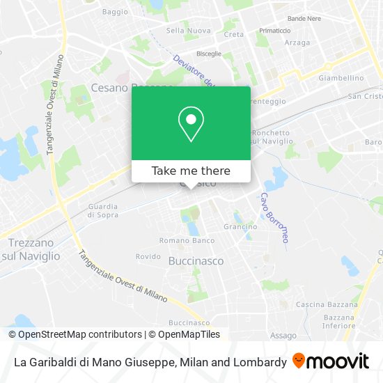 La Garibaldi di Mano Giuseppe map