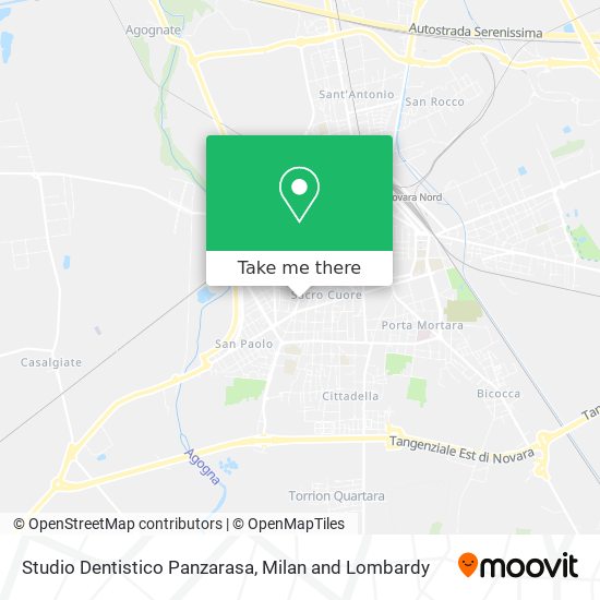 Studio Dentistico Panzarasa map