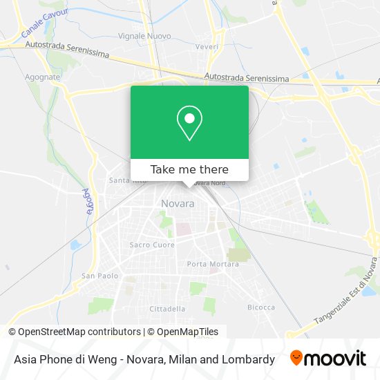 Asia Phone di Weng - Novara map
