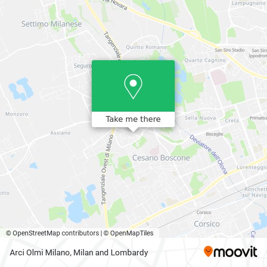 Arci Olmi Milano map