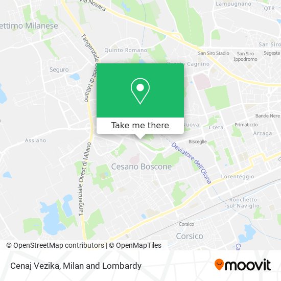Cenaj Vezika map