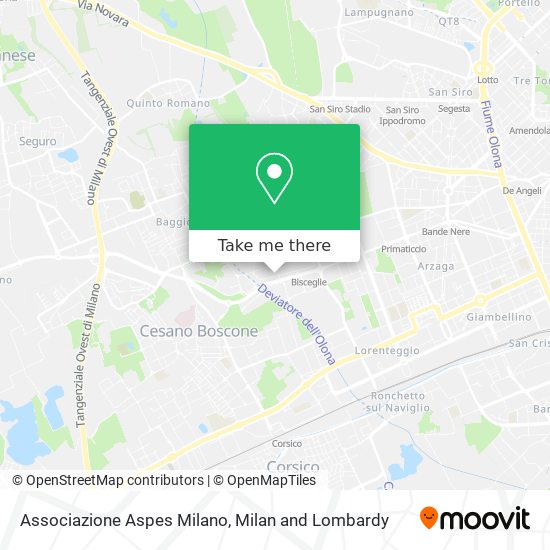 Associazione Aspes Milano map