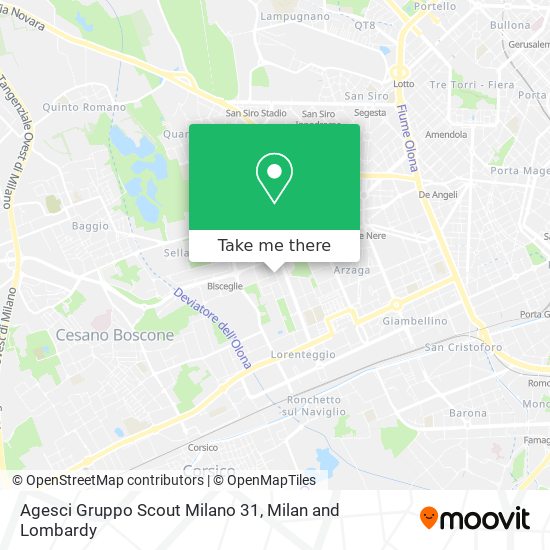 Agesci Gruppo Scout Milano 31 map