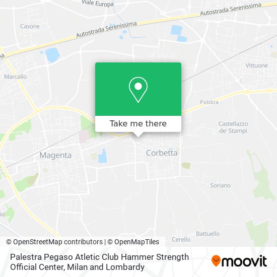 Palestra Pegaso Atletic Club Hammer Strength Official Center map