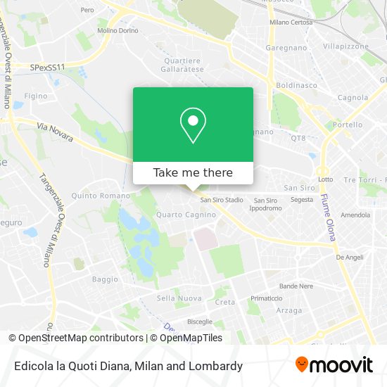 Edicola la Quoti Diana map