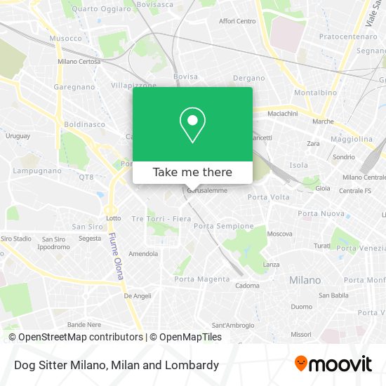 Dog Sitter Milano map