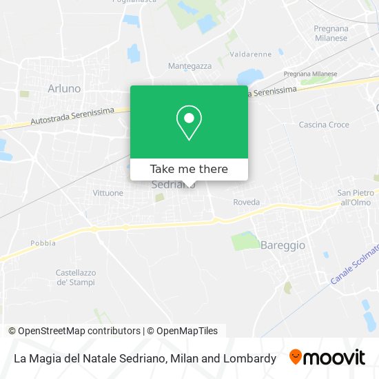La Magia del Natale Sedriano map