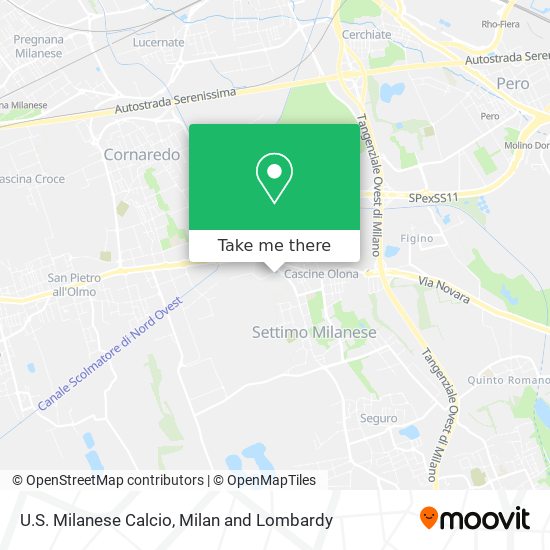 U.S. Milanese Calcio map