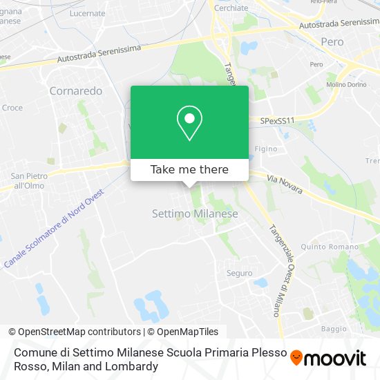 Comune di Settimo Milanese Scuola Primaria Plesso Rosso map