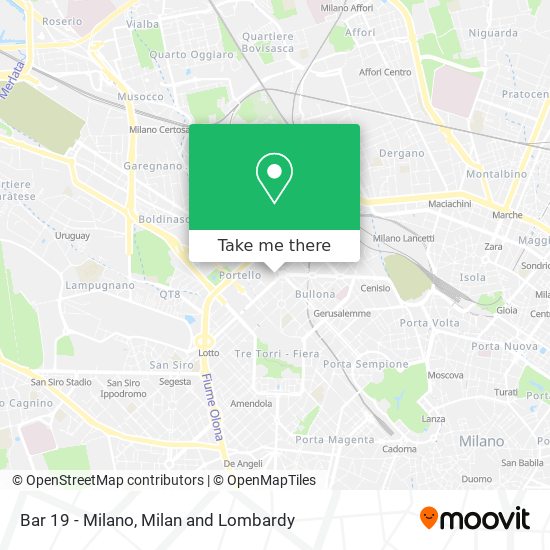 Bar 19 - Milano map