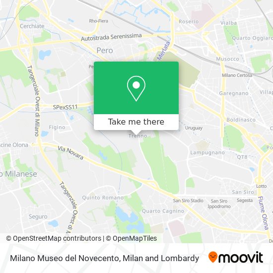 Milano Museo del Novecento map