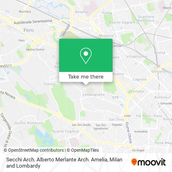 Secchi Arch. Alberto Merlante Arch. Amelia map