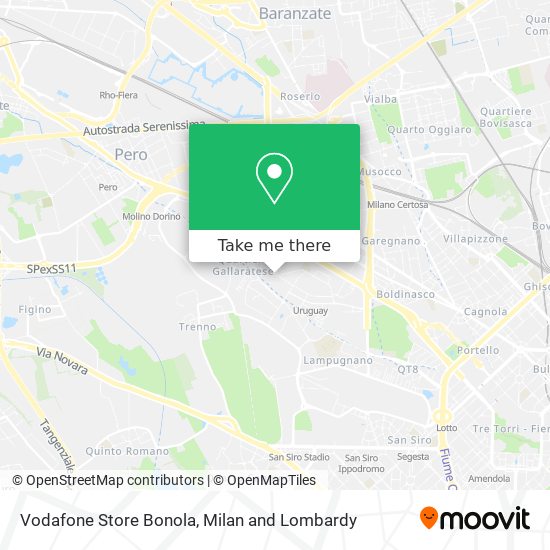 Vodafone Store Bonola map
