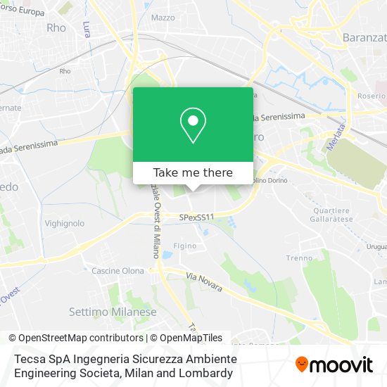 Tecsa SpA Ingegneria Sicurezza Ambiente Engineering Societa map