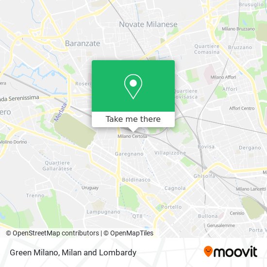 Green Milano map