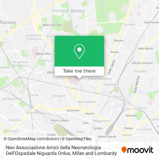 Neo Associazione Amici della Neonatologia Dell’Ospedale Niguarda Onlus map