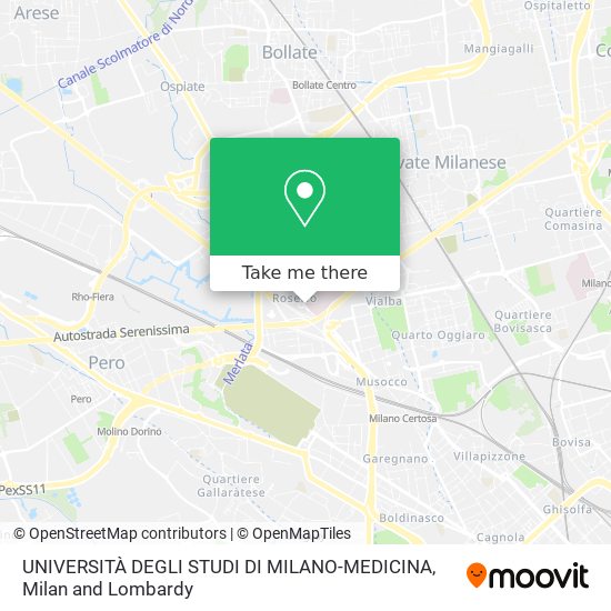 UNIVERSITÀ DEGLI STUDI DI MILANO-MEDICINA map