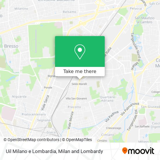 Uil Milano e Lombardia map