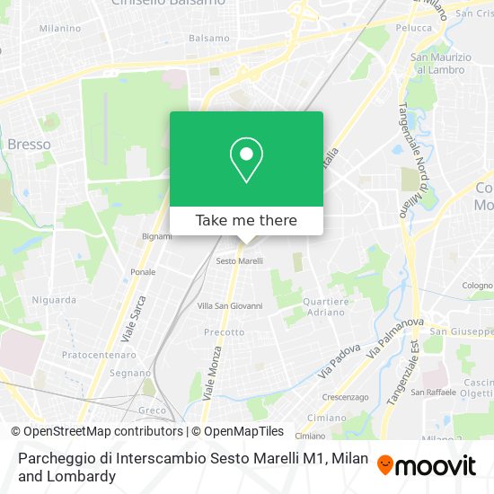 Parcheggio di Interscambio Sesto Marelli M1 map
