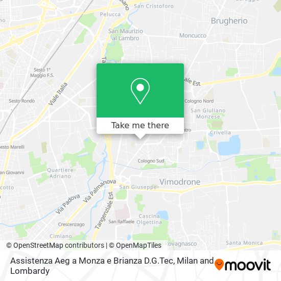 Assistenza Aeg a Monza e Brianza D.G.Tec map