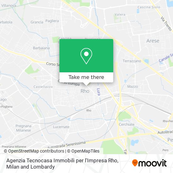 Agenzia Tecnocasa Immobili per l'Impresa Rho map