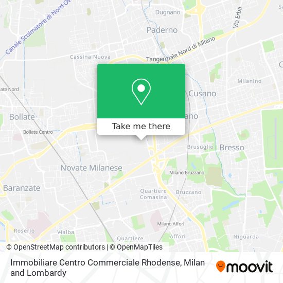 Immobiliare Centro Commerciale Rhodense map