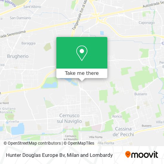Hunter Douglas Europe Bv map