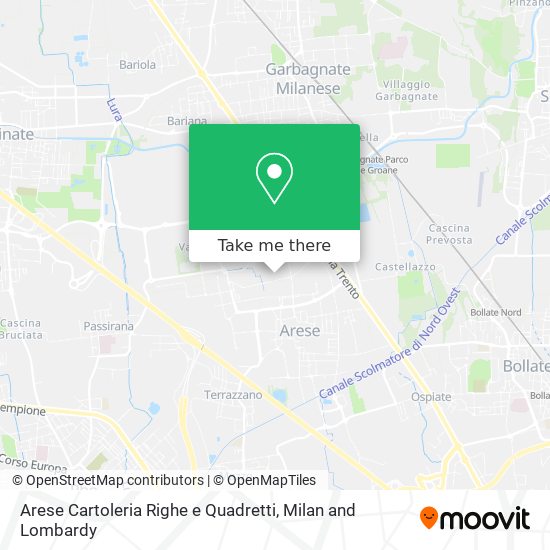 Arese Cartoleria Righe e Quadretti map