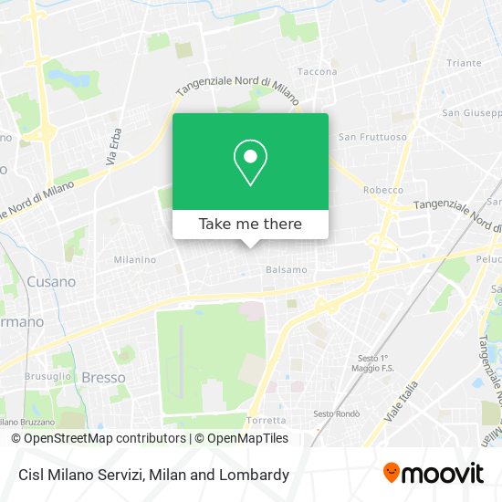 Cisl Milano Servizi map