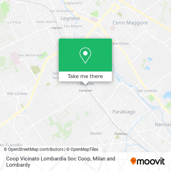 Coop Vicinato Lombardia Soc Coop map