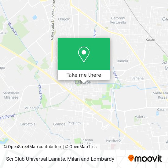 Sci Club Universal Lainate map
