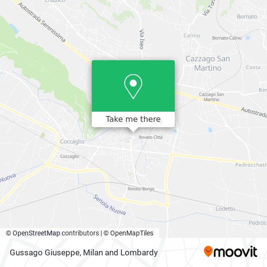 Gussago Giuseppe map