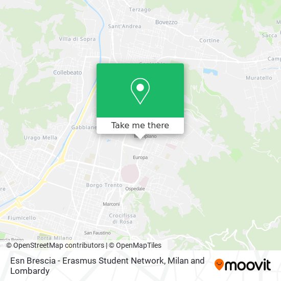 Esn Brescia - Erasmus Student Network map