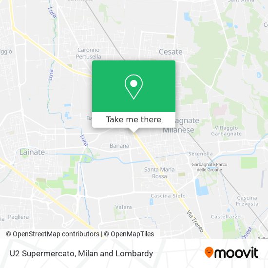 U2 Supermercato map