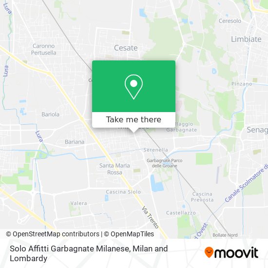 Solo Affitti Garbagnate Milanese map