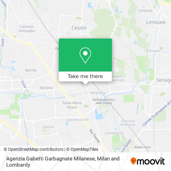 Agenzia Gabetti Garbagnate Milanese map