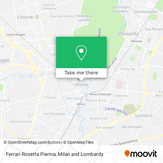 Ferrari Rosetta Pierina map