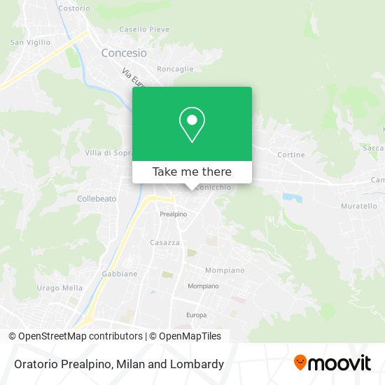Oratorio Prealpino map