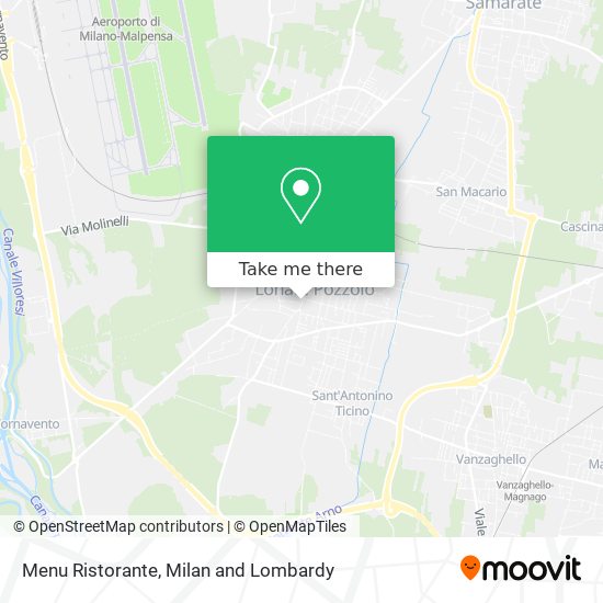 Menu Ristorante map