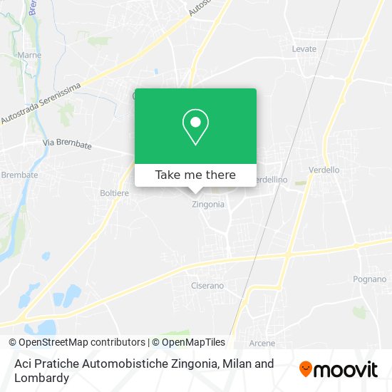 Aci Pratiche Automobistiche Zingonia map