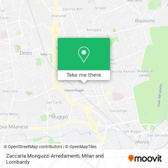 Zaccaria Monguzzi Arredamenti map