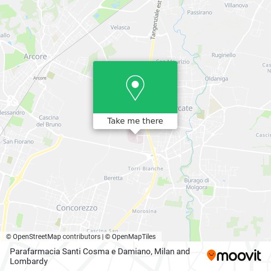 Parafarmacia Santi Cosma e Damiano map