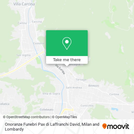 Onoranze Funebri Pax di Laffranchi David map