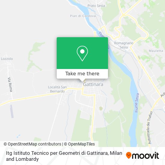 Itg Istituto Tecnico per Geometri di Gattinara map
