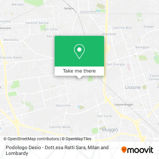 Podologo Desio - Dott.ssa Ratti Sara map