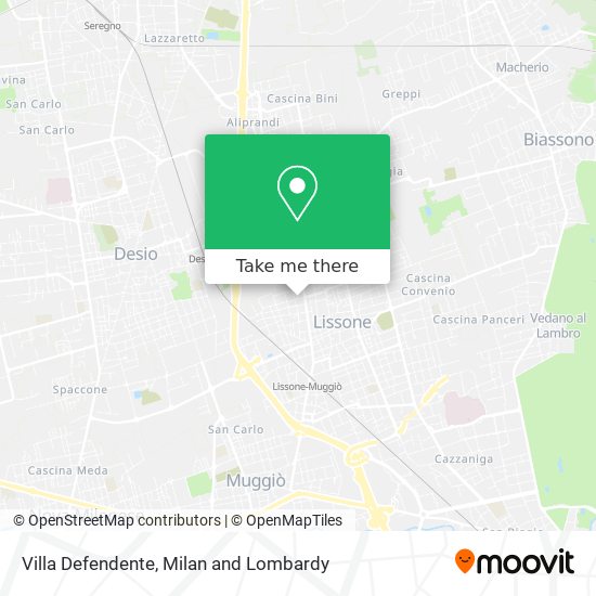 Villa Defendente map